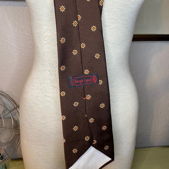 * Vintage Kings Lynn Anchor Style Polyester Tie - Picture 2 of 3